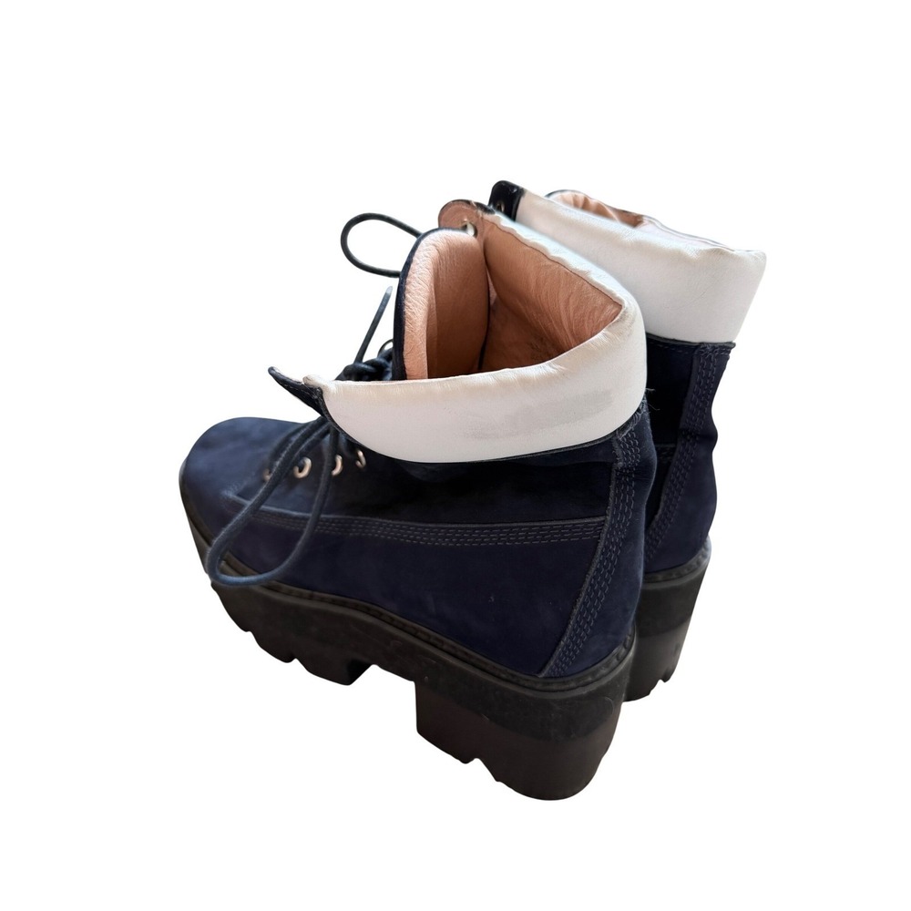 Jeffrey Campbell Havana Last Navy Blue Suede Platform Combat Boots Womens 10M - Picture 5 of 10